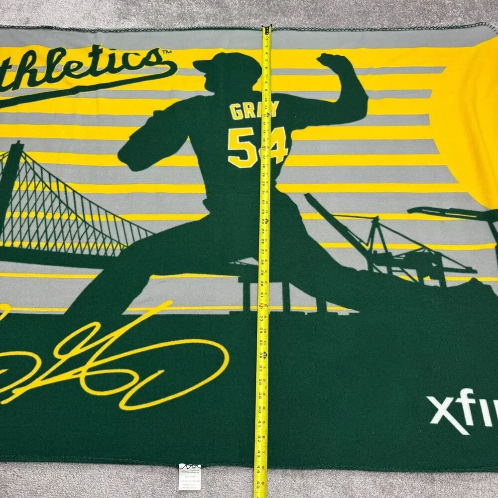 Oakland Athletic A's Sonny Gray #54 SGA Xfinity MLB Fleece Throw Blanket 45x60